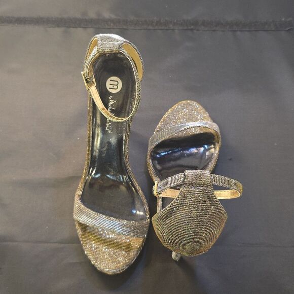 M BY MICHEAL ANTONIO SHIMMER GOLD WOMEN's HIGH HEEL - Picture 3 of 16